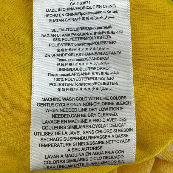 BCBGeneration Midi Skirt Womens Size M Yellow Summer Daisy Floral Slit Side NWT - Picture 10 of 11